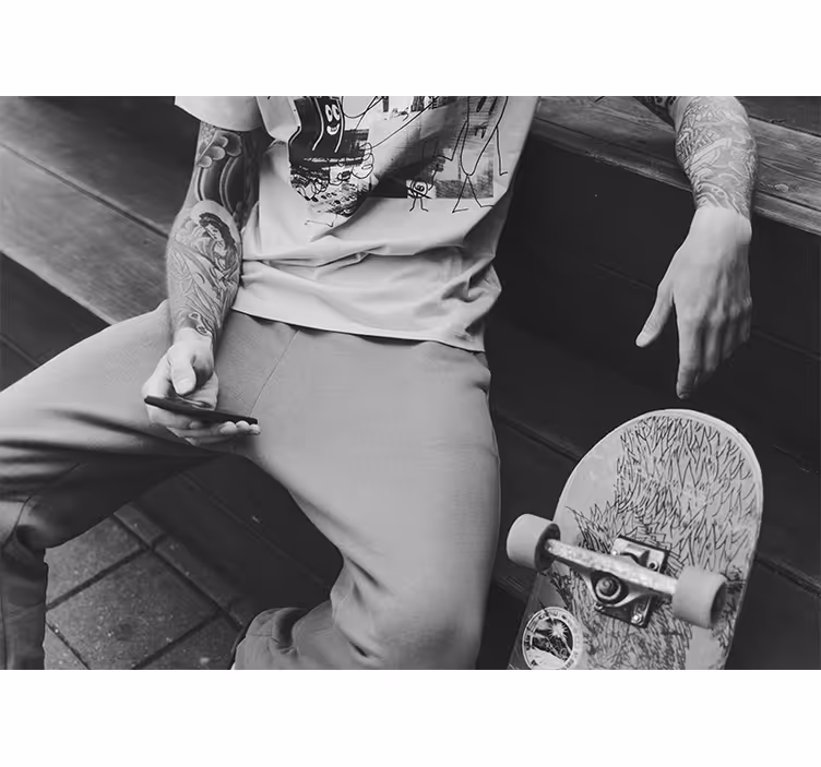 Fototapete Städte und Länder skateboarder im urbanen stil - TenStickers