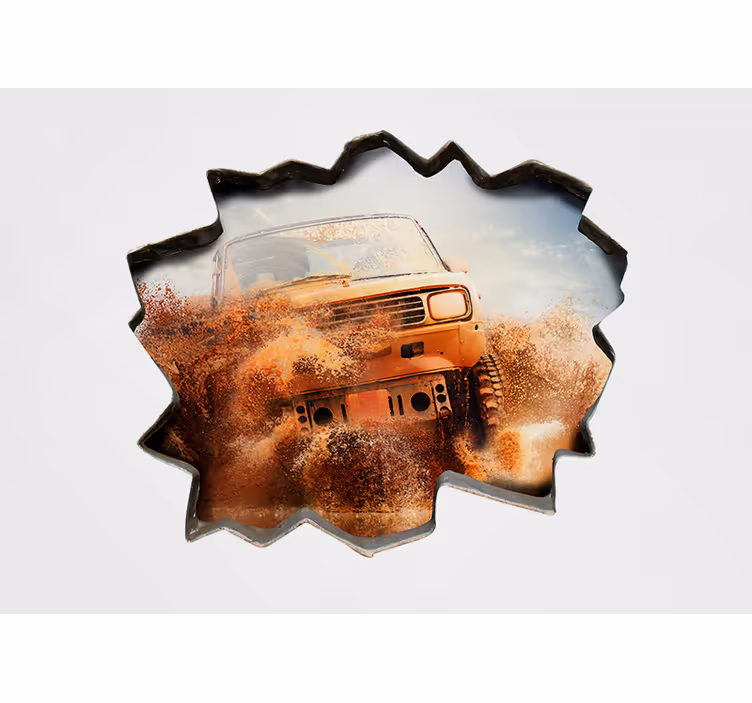 Fototapete Fahrzeuge rostiger geländewagen - TenStickers