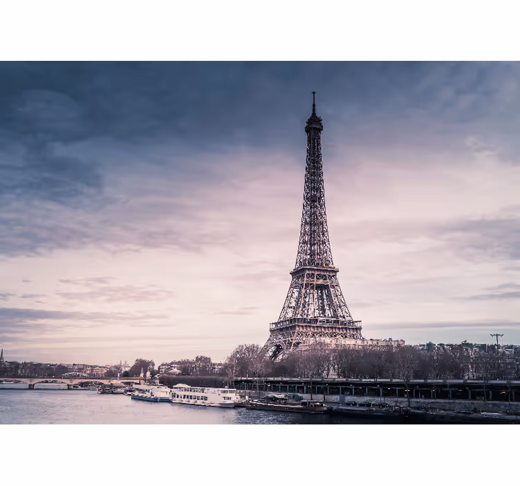 Fototapete Paris eiffelturm-silhouette - TenStickers
