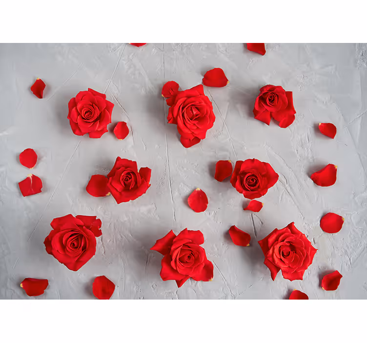 Fototapete Blumen rote rosenblätter - TenStickers