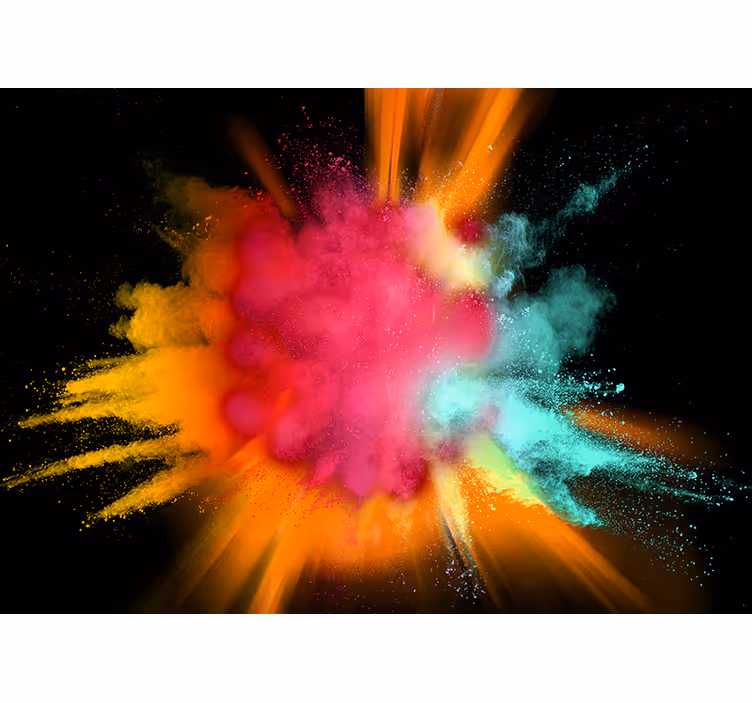Fototapete abstrakt farbige pulverexplosion - TenStickers