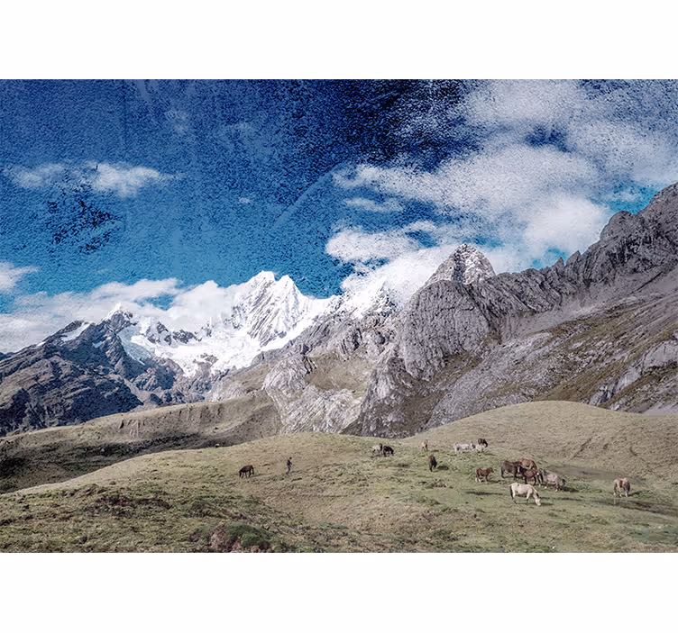 Fototapete Landschaften majestätische bergkette - TenStickers