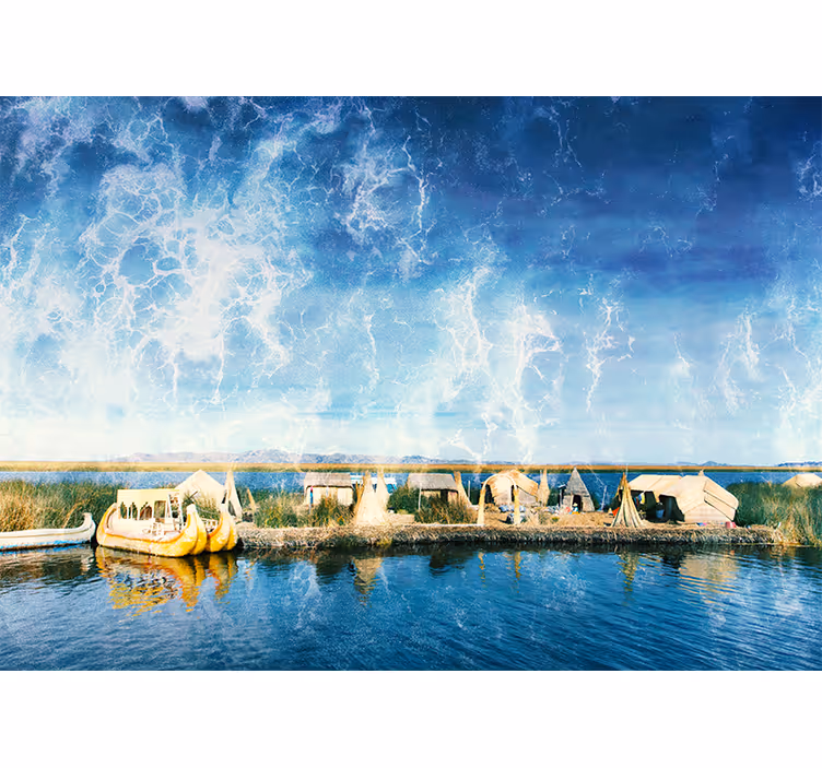 Fototapete landschaften ruhige wasserweg aussicht - TenStickers