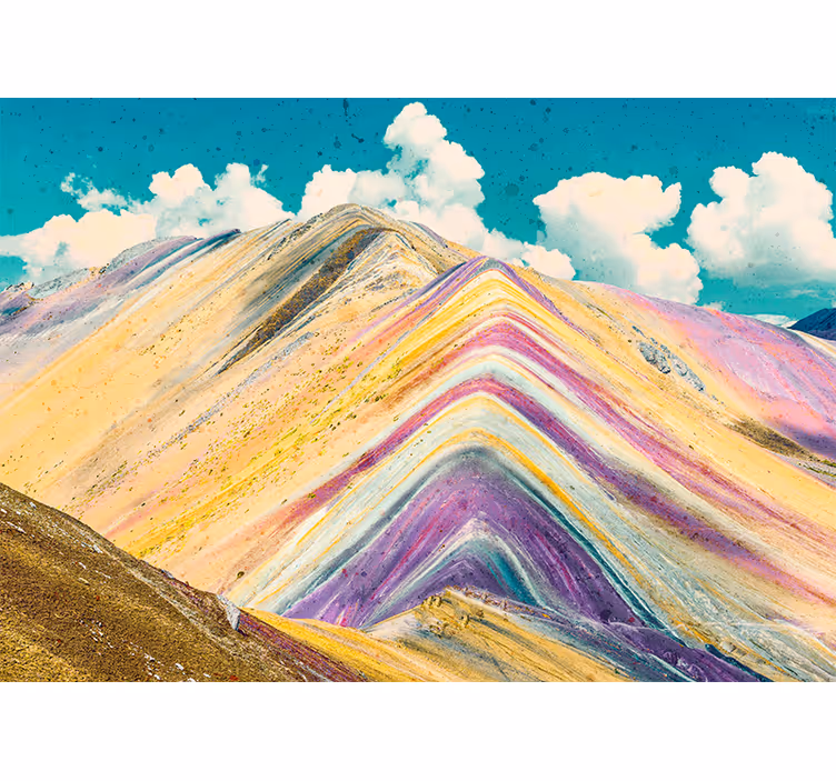Fototapete landschaften bunte berggipfel - TenStickers