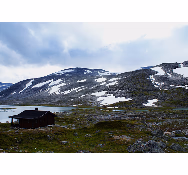 Fototapete landschaften bergsee rückzugsort - TenStickers