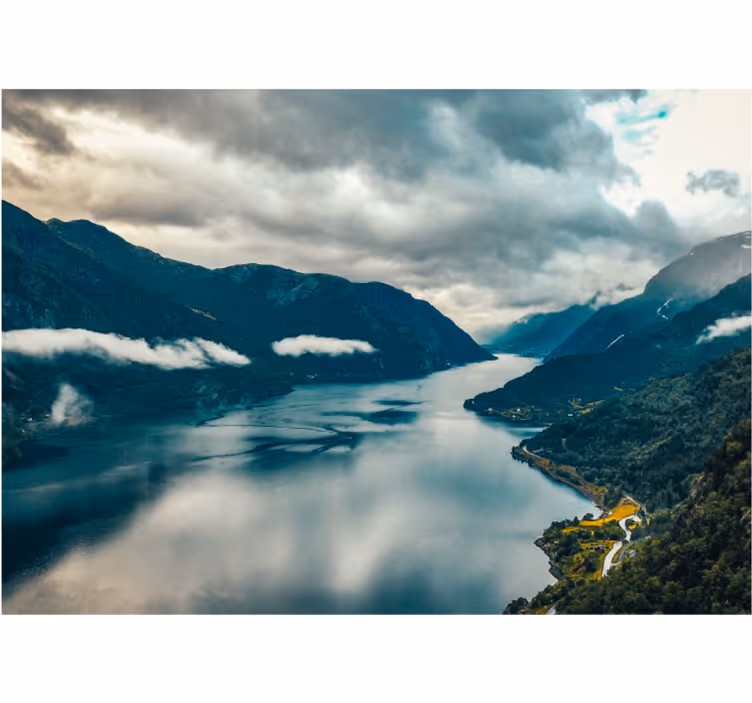 Fototapete landschaften bergsee spiegel - TenStickers
