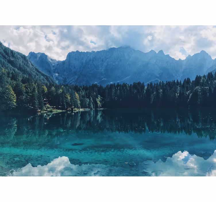 Fototapete landschaften bergsee echo - TenStickers