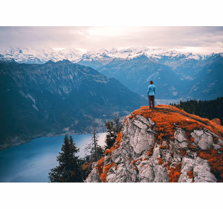 Fototapete landschaften bergblick gelassenheit - TenStickers