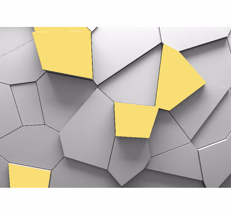 3d tapete geometrische gelbe paneele - TenStickers