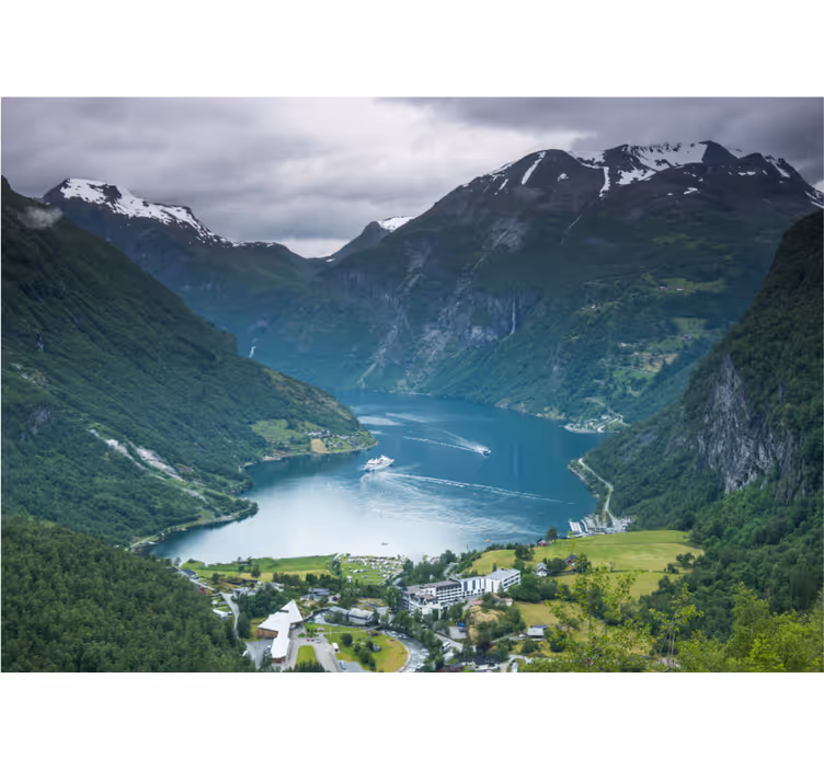Fototapete landschaften mit atemberaubenden fjorden - TenStickers
