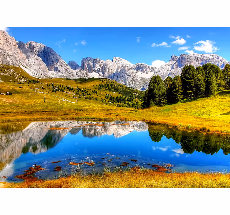 Fototapete landschaften ruhiges bergecho - TenStickers