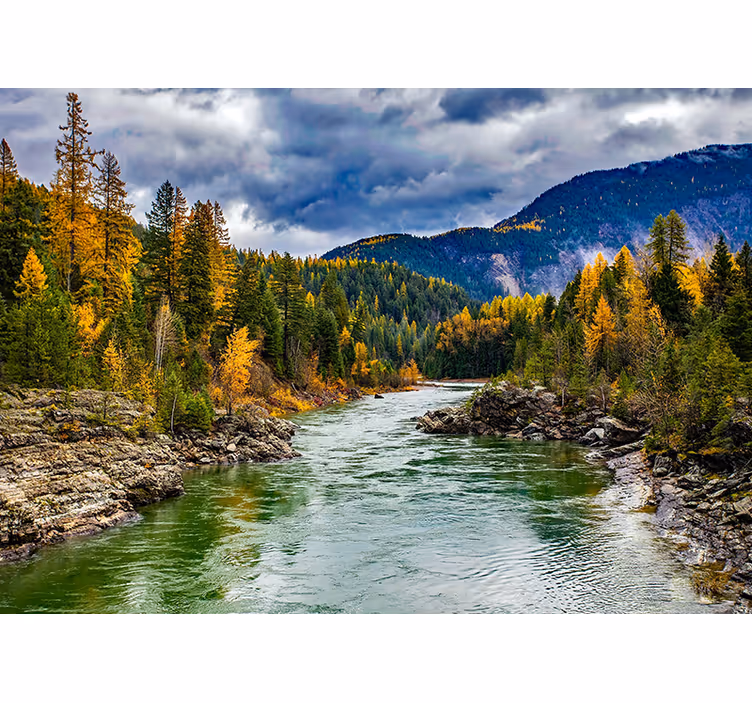 Fototapete landschaften malerischer gebirgsfluss - TenStickers