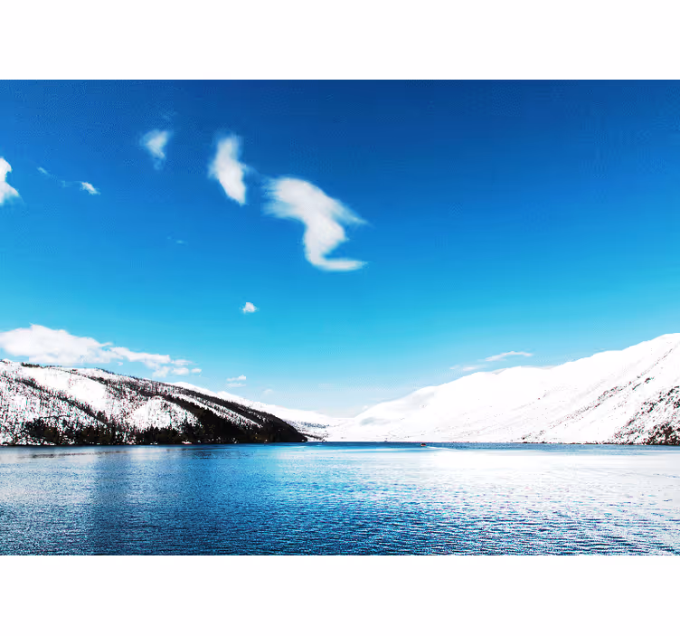 Fototapete landschaften schnee-bedeckte berge - TenStickers