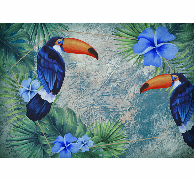 Fototapete tiere tropical tukan duo - TenStickers
