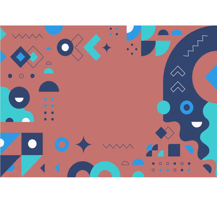 Fototapete abstrakt geometrische musterkomposition - TenStickers