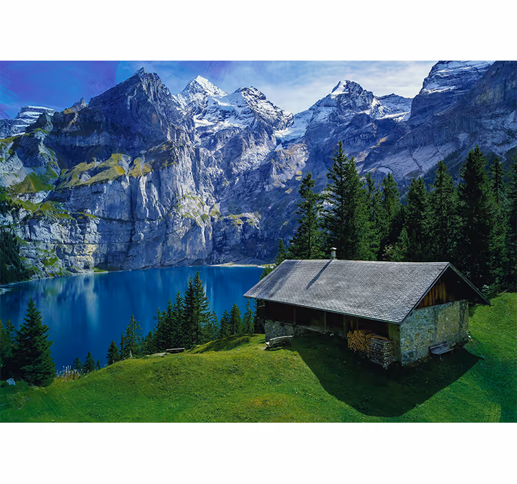 Fototapete landschaften bergsee landschaft - TenStickers