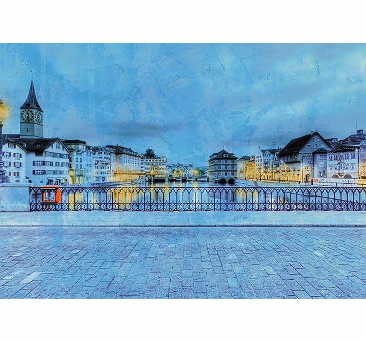 Fototapete städte zürich uferblick - TenStickers