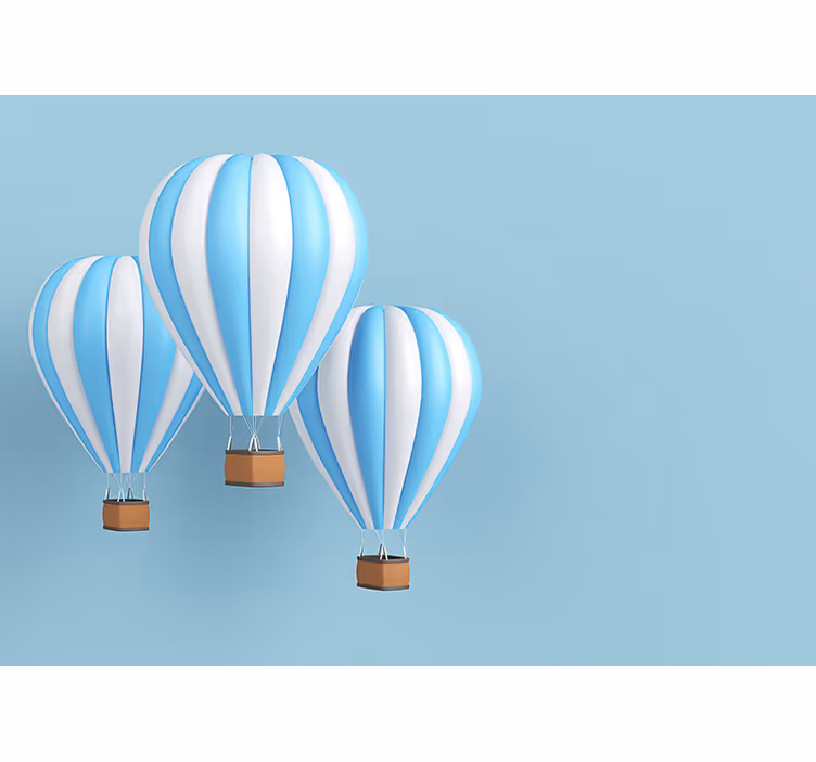 Fototapete kinderzimmer mit heißluftballons - TenStickers