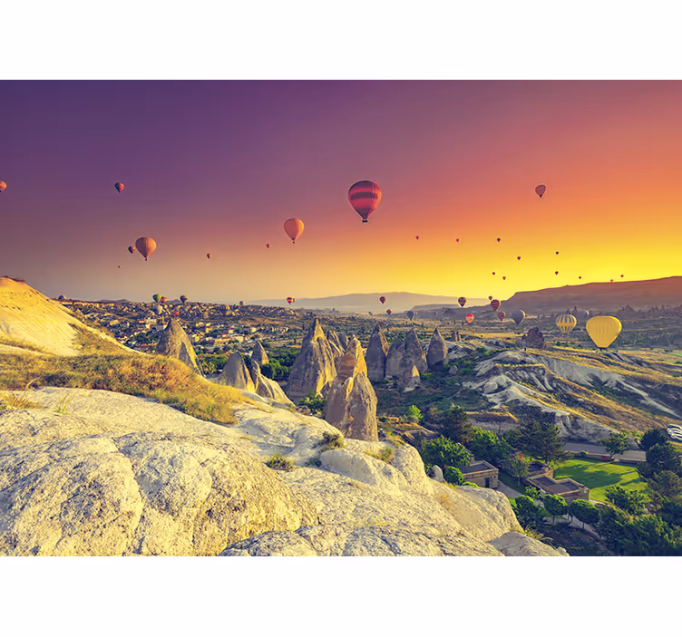 Fototapete landschaften cappadocia heißluftballons - TenStickers