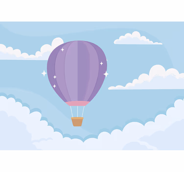 Fototapete kinderzimmer mit verspielten heißluftballons - TenStickers