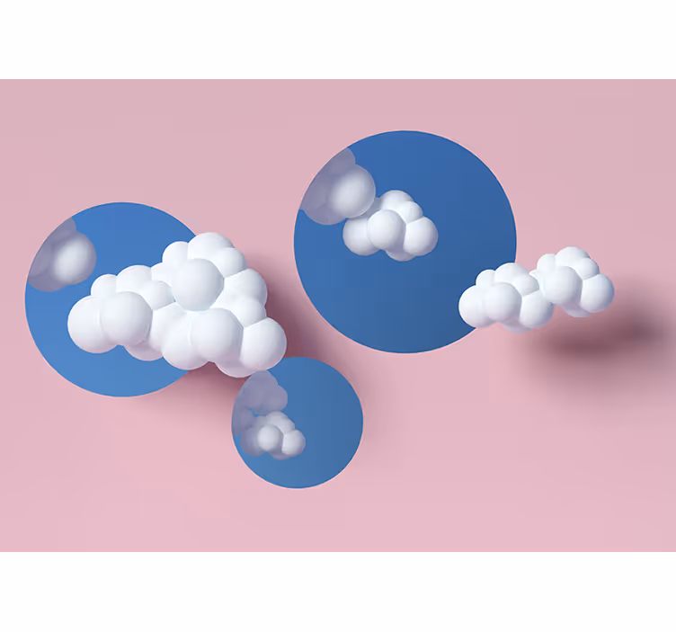 Fototapete abstrakt spielende wolken - TenStickers
