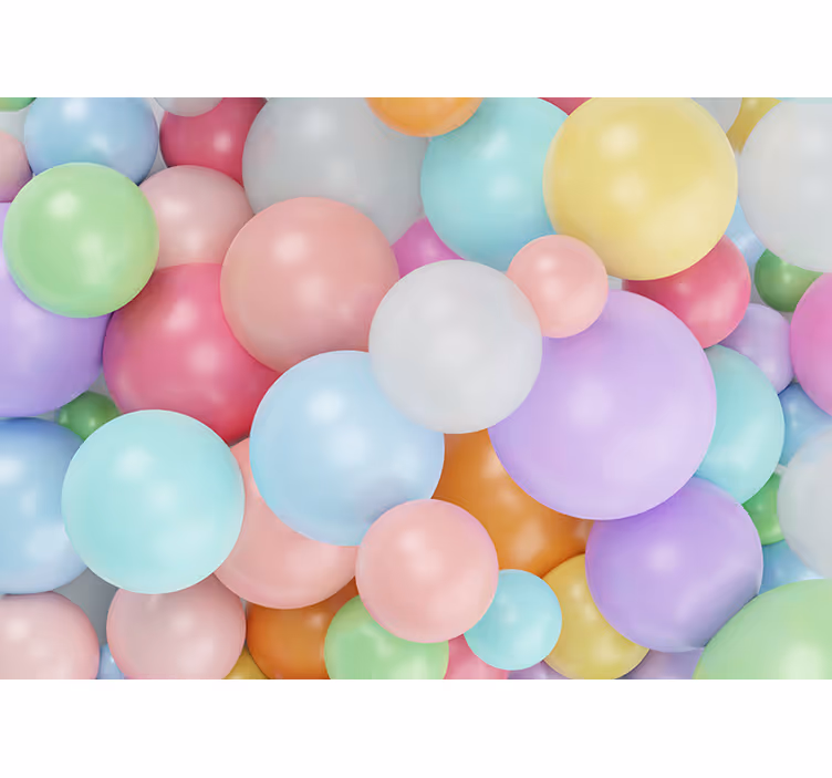 Fototapete texturen und muster bunte ballonblasen - TenStickers