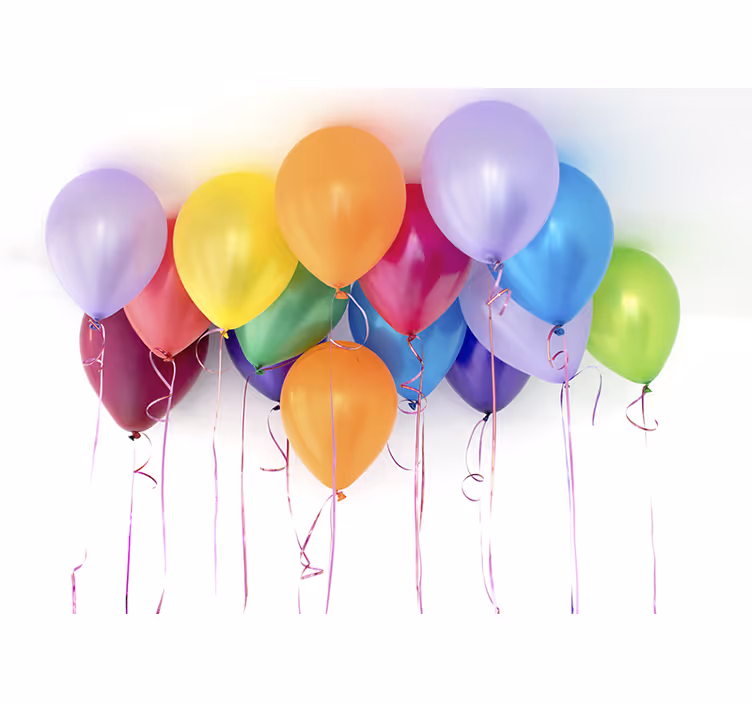 Fototapete liebe mit bunten partyluftballons - TenStickers