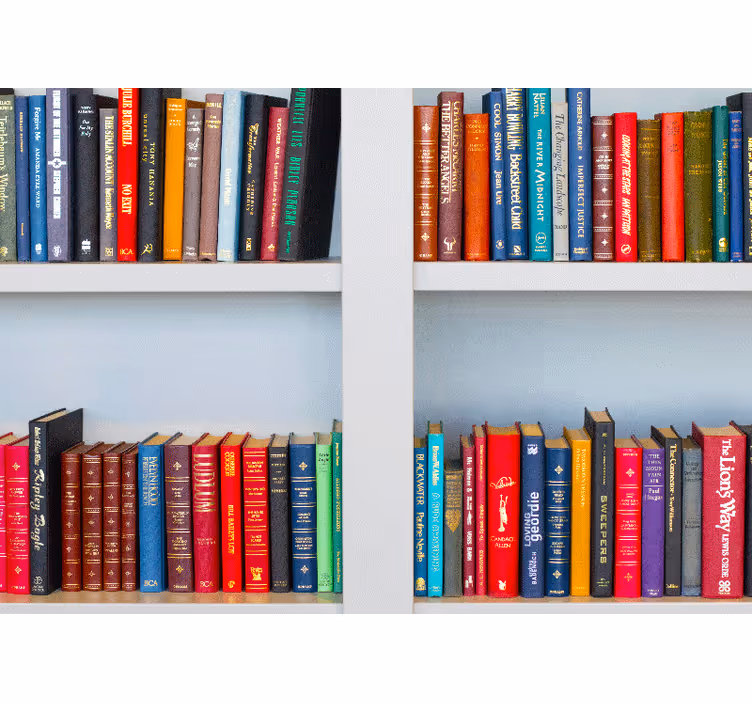 Fototapete sprüche bücherregal in farben - TenStickers