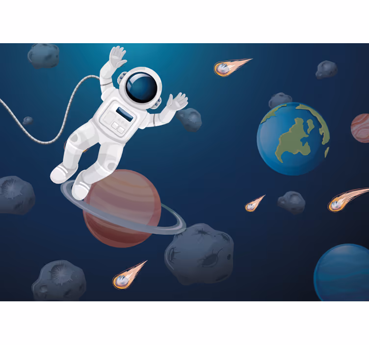 Fototapete fantasie cosmonaut im kosmos - TenStickers