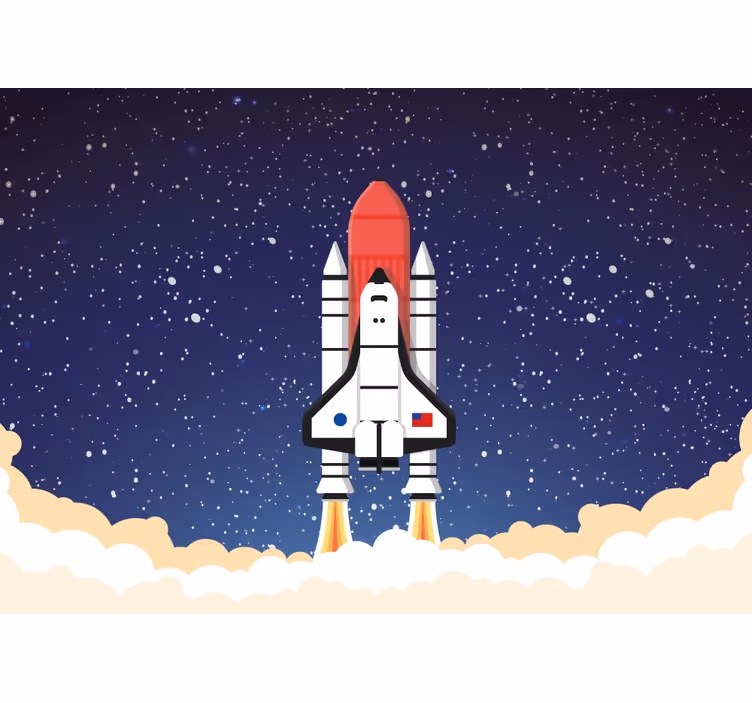 Fototapete weltraum raketenstart abenteuer - TenStickers