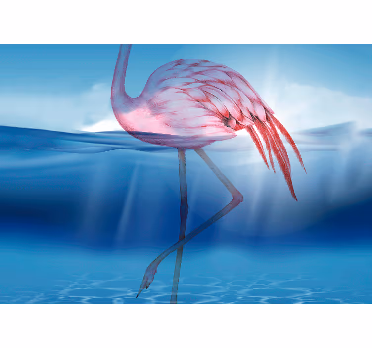 Fototapete tiere eleganter flamingo stand - TenStickers
