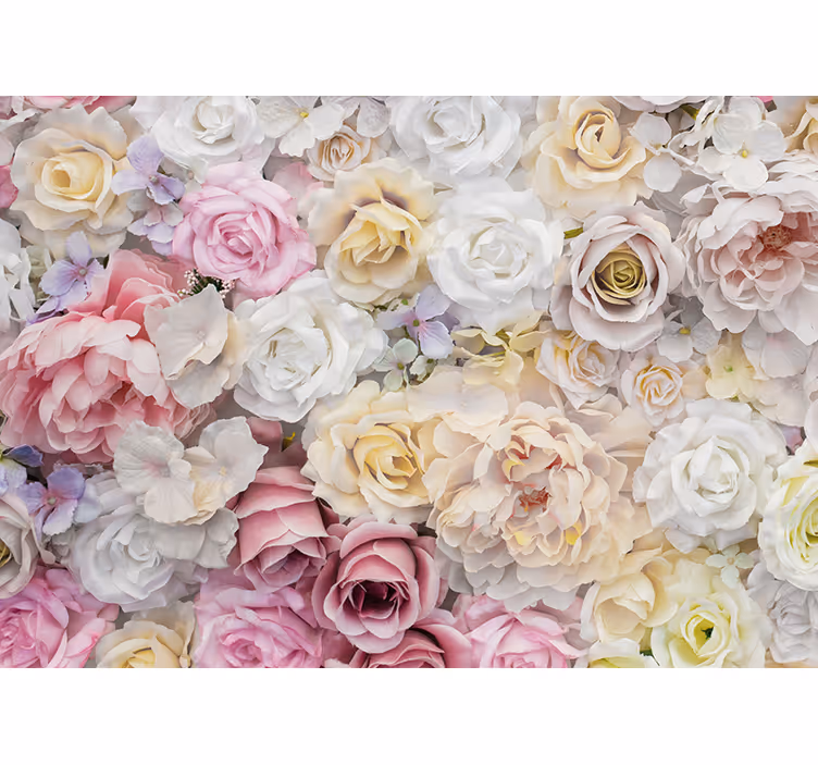 Fototapete blumen anmutige rosenkomposition - TenStickers