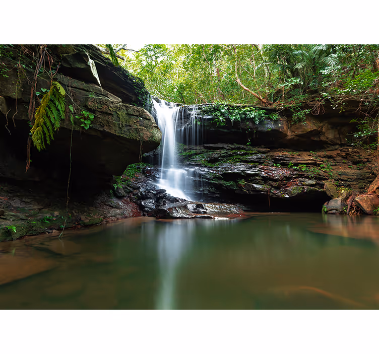 Fototapete natur ruhiger wasserfallblick - TenStickers