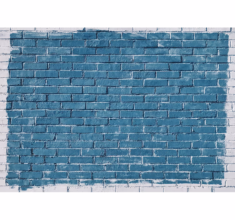 Fototapete ziegelwand in strukturierter blauer farbe - TenStickers