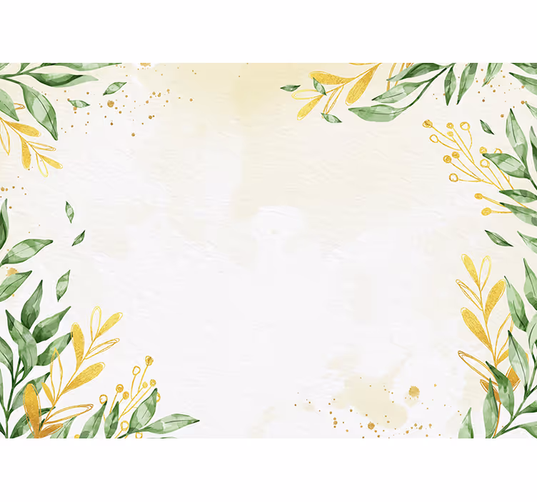 Fototapete blumen botanische blattkomposition - TenStickers