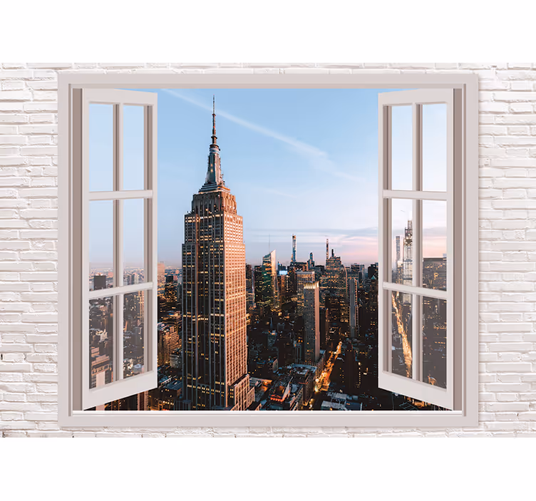 Fototapete new york ausblick auf das empire state - TenStickers
