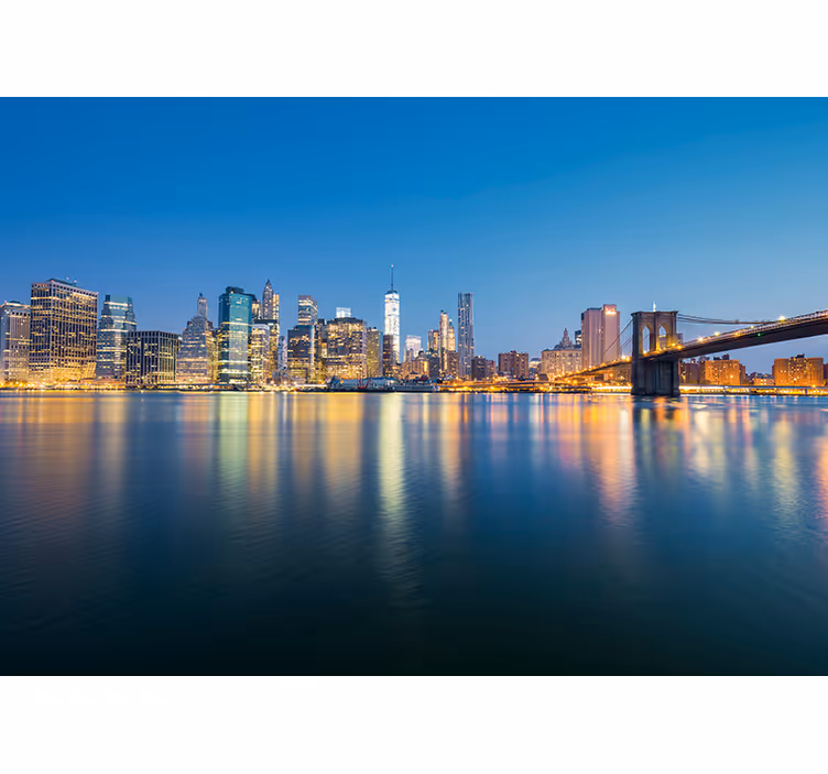 Fototapete new york brooklyn bridge skyline - TenStickers
