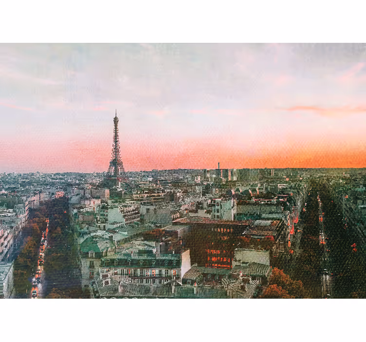 Fototapete paris sonnenuntergang am eiffelturm - TenStickers