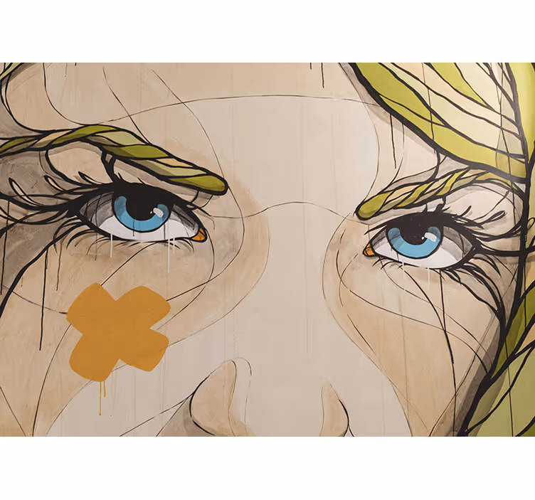 Fototapete kunst augen mit ausdrücken - TenStickers