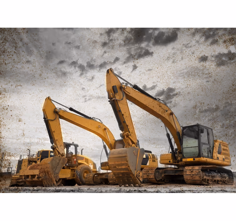 Fototapete fahrzeuge baumaschinen darstellung - TenStickers