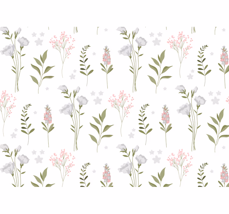 Fototapete blumen zarte blumenmuster - TenStickers