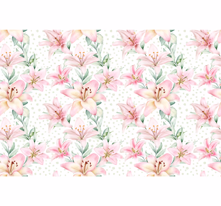 Fototapete mohnblumen zarte lilienblüten - TenStickers