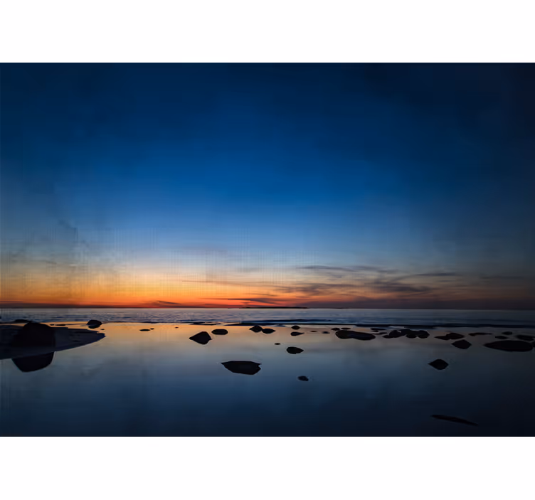 Fototapete natur ruhige sonnenuntergangsreflexionen - TenStickers
