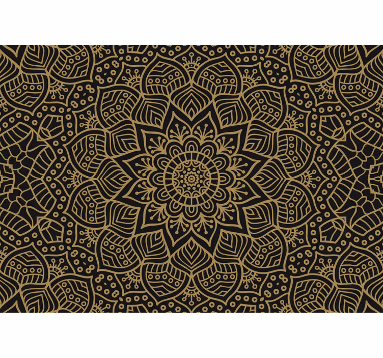 Fototapete mandala mit aufwendigem pflanzenmotiv - TenStickers