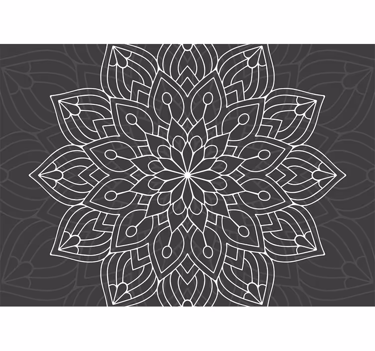 Fototapete Mandala kompliziertes blumenmuster - TenStickers