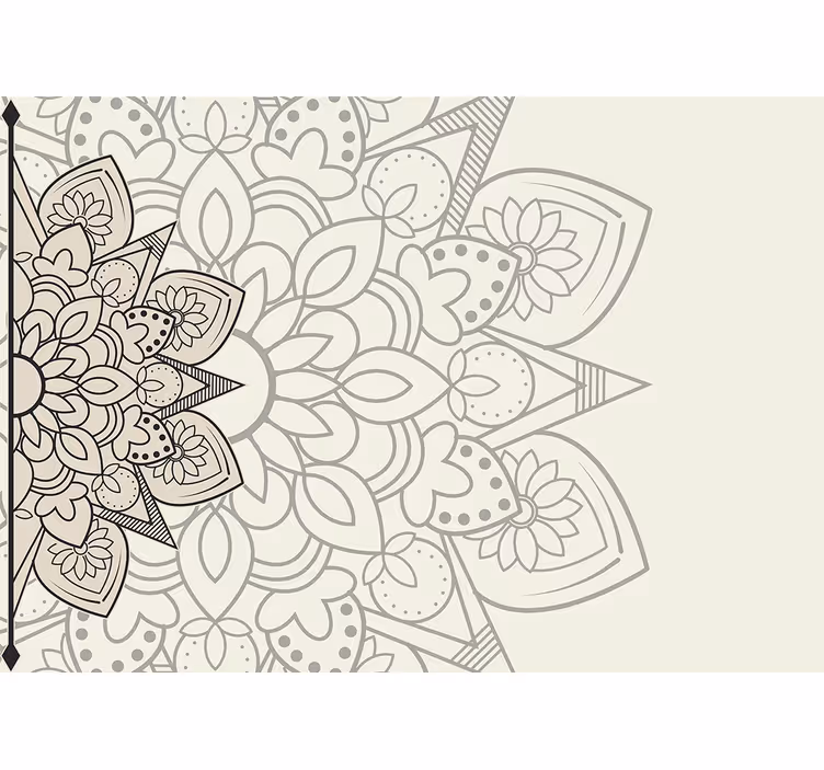 Fototapete mandala mit aufwendigem blumenmuster - TenStickers