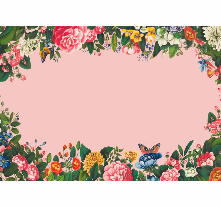 Fototapete Blumen elegantes rosa blumendesign - TenStickers