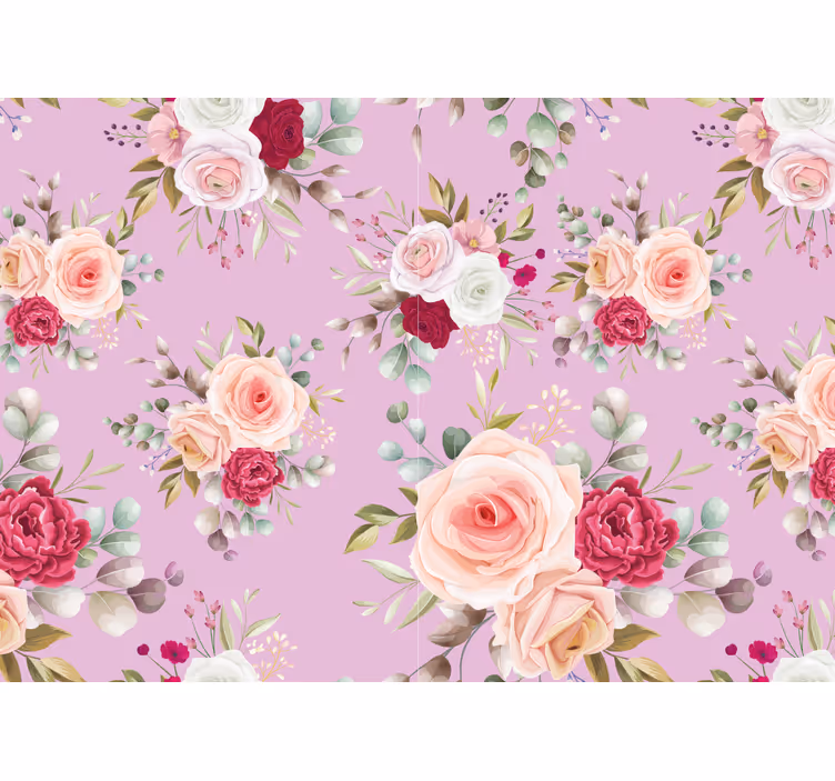 Fototapete blumen im floralen straußdesign - TenStickers