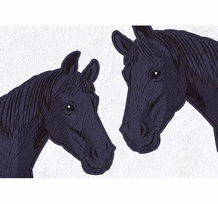 Fototapete tiere elegante pferdeprofile - TenStickers