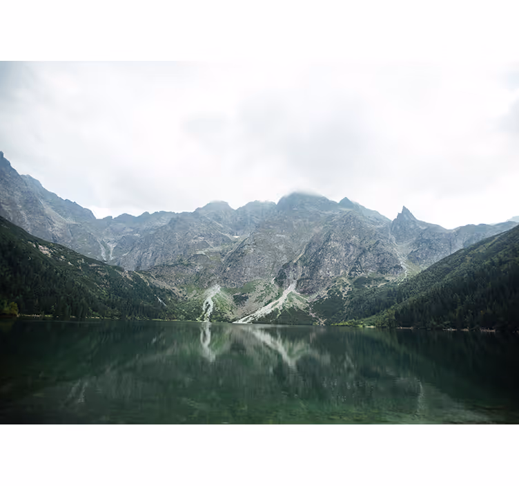 Fototapete landschaften mit majestätischer bergspiegelung - TenStickers